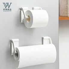 【好物良品】廚房磁吸式紙巾保鮮膜架 毛巾抹布掛架 免打孔無痕收納架｜L69