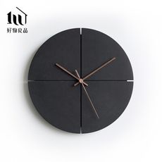 【好物良品】日本設計環保再生材黑色系靜音掛鐘 時鐘 壁掛鐘｜F10