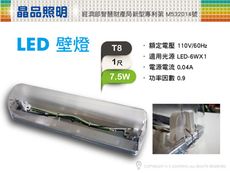 晶品照明Led 1尺壁燈（T8-1尺）