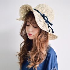 亞麻編織草帽 漁夫帽 帽子 遮陽帽 造型帽 牛仔帽 圓帽 草編帽 圓頂帽 編織帽子 女生夏天防曬遮陽