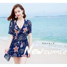 【遮肚顯瘦鋼圈泳衣】比基尼泳裝 三件式 罩衫泳衣 多件式泳衣 女 泳衣女 遮肉洋裝泳衣 溫泉泡湯泳衣