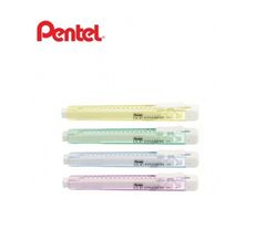 飛龍Pentel ZE81 晶透自動橡皮擦 塑膠擦 (橡皮擦筆)  1入20個 (5色隨機混搭)