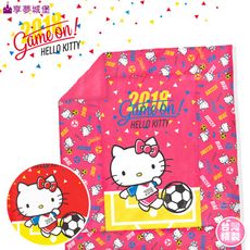 【享夢城堡】雙人冬夏兩用被套6x7-HELLO KITTY 2018世足-粉.紅