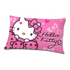 【享夢城堡】中枕63x45cm-HELLO KITTY 蝴蝶結甜心-粉.紅