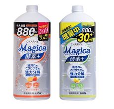 【日本LION】CHARMY Magica洗碗精 酵素PLUS 補充罐 (柑橘、葡萄柚)