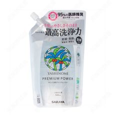 【SARAYA】YASHINOMI 高洗淨力 無香料著色洗碗精補充包 540ml