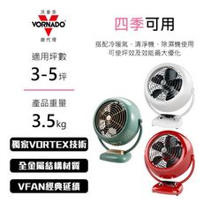 美國VORNADO沃拿多 3-5坪用 經典復古循環扇 VF-TW 3色