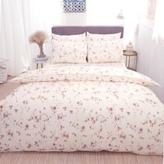 LUST【法式玫瑰】100%純棉、雙人加大6尺精梳棉床包/枕套/舖棉被套組、台灣製