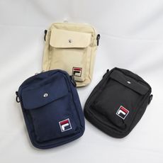 fila 潮流休閒側背方包 斜跨包 三色帆布包  bmv3014- 藍/卡其/黑isport愛運動