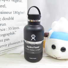 hydro flask 寬口真空保溫鋼瓶 64oz 不鏽鋼 hfw64bts001 時尚黑ispor