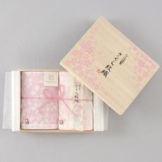 iSport代購 日本代購 台灣現貨日本製 今治方巾 櫻花紋 禮盒裝木盒禮品 100%綿 柔棉觸感快
