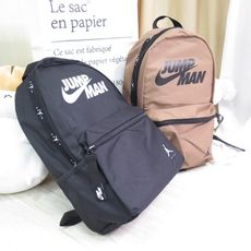 jordan 喬丹 運動背包 雙肩後背包 筆電夾層 jd2133002gs- 黑色/棕色isport