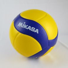 mikasa 超纖皮製比賽級排球 fivb認證 室內球 mkv300w 黃x藍 5號球isport愛