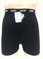 SKIP精品---雲彩紗男四角褲加長版(黑)