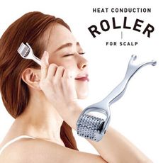 【日本Alphax】ROLLER熱傳導紓壓滾輪按摩器(頭皮/臉部)