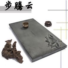 【步騰云】60X30cm 冰清玉潔出水芙蓉石茶盤(WM-GTQ-11)