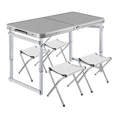 【VENCEDOR】折疊鋁合金露營桌椅組 ( 一桌4椅 )