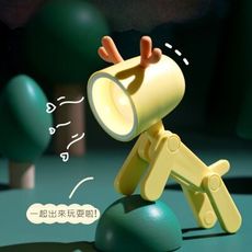 【耀麟國際】迷你奶油黃小鹿夜燈 裝飾燈 桌面小物 小擺飾(3入組)