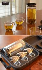 【SADOMAIN 仙德曼】旅行咖啡泡茶組 一壺三杯450ml/壺＋80ml/杯(旅用/露營用品)