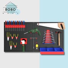 (撥撥的架子) 五金百貨收納沖孔板展示架 pegboard garage organization