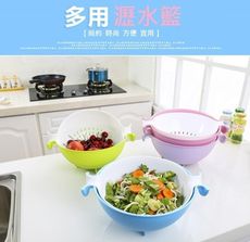 180度旋轉雙層瀝水籃