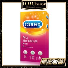 【1010SHOP】Durex 杜蕾斯 綜合裝 保險套 6入裝(超薄 x2/螺紋x2/ 凸點*2)