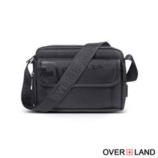 OVERLAND - LOGO浮印掀蓋造型斜背包(小/S) - 5707