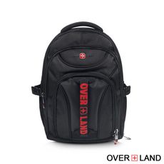 OVERLAND - 經典LOGO多夾層後背包 - 2944