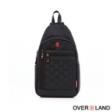 OVERLAND - 格紋造型兩用後背胸包 - 5154