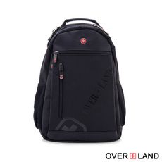 OVERLAND - 潮流造型品牌LOGO浮印後背包 - 3143