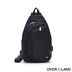 OVERLAND - LOGO浮印圓弧造型胸背包/肩背包 - 5209