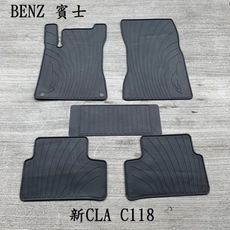 【猴野人】BENZ 賓士 新CLA C118 橡膠防水腳踏墊 防潮專用卡扣設計