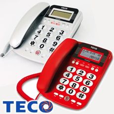 〔家電王〕超大數字按鍵 TECO 東元 來電顯示有線電話 兩色 大按鍵 大數字 XYFXC007