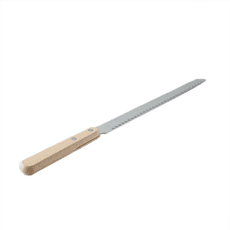 日本製 燕三條 木柄不鏽鋼麵包刀｜28.5cm 輕量 盒裝 露營餐具 吐司刀 粗齒麵包刀 烘焙工具