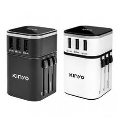 【KINYO】多合一旅行萬國轉接頭 MPP-2345 萬用轉接頭 3孔USB充電器 國外旅遊轉接頭