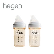 hegen 金色奇蹟PPSU多功能方圓型寬口奶瓶 240ml 雙瓶組