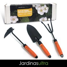 【Jardinasultra】加拿大 豪華園藝三件組-三角特殊鋤 / 鏟子 / 三爪耙
