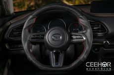 [細活方向盤] 碳纖維款 Mazda3 CX30 MAZDA 馬3 馬三 馬自達 變形蟲方向盤