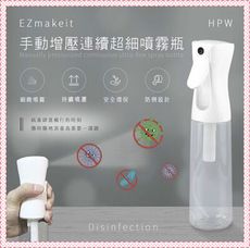 消毒水分裝瓶 EZmakeit-HPW 手動增壓連續超細噴霧