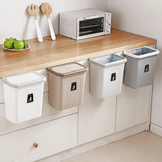 廚房掛式推蓋垃圾桶 免打孔 推蓋垃圾桶 滑蓋垃圾桶 垃圾桶 廚房 浴室 異味不飄