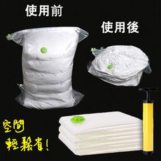 超大3D抽氣式真空收納壓縮袋(3入贈1抽氣筒)