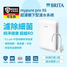 BRITA德國mypure pro超濾專業級濾水系統X6(含到府按裝服務)加碼送樂扣樂扣不沾IH平煎