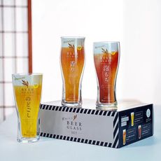 【日本東洋佐佐木TOYO-SASAKI Glass】 啤酒杯3件組禮盒 玻璃啤酒杯-丹尼先生日式雜貨