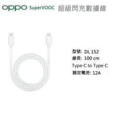 OPPO 適用最新版 20V~12A大電流 【雙頭 Type-c】VOOC閃充快充數據線 快充線