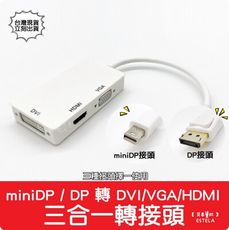 【艾思黛拉】Mini Displayport miniDP DP轉 VGA/HDMI/DVI 三合一