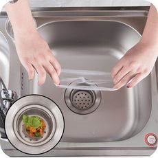 【艾思黛拉】一次性水槽濾網袋 100只裝 大孔 廚房 下水道 廁所 洗菜 洗碗 菜盆 垃圾清理 廚餘