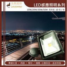 LED 紅外線 感應式投射燈 30W (白光/暖白光) 110-220V 全電壓 戶外/庭院（１０個