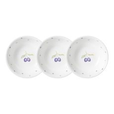 【美國康寧 Corelle】 紫梅3件式湯碗組-C06