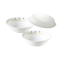 【美國康寧 Corelle】春漾花朵2件式湯碗組加贈微波蓋X1(BA)