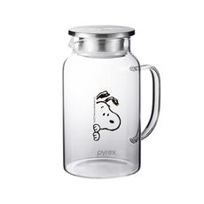 【美國康寧 PYREX】SNOOPY黑白復刻耐熱玻璃壺1450ml/新品上市